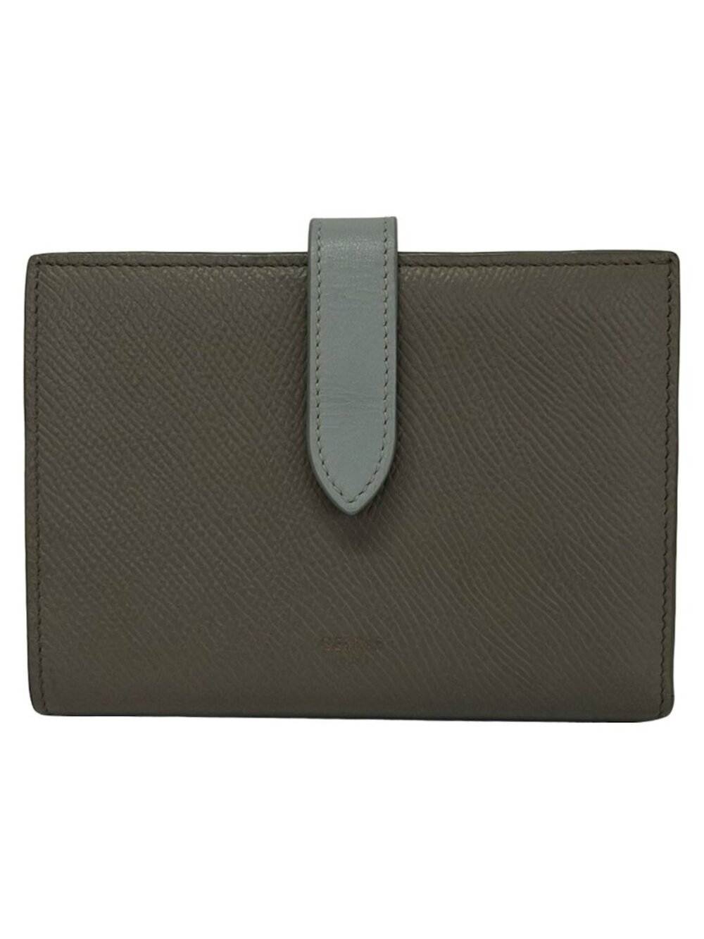 Celine Bifold Wallet Medium Strap Pebble Mineral